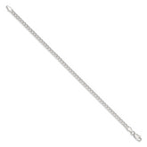 Sterling Silver 4mm Pav‚ Curb Chain